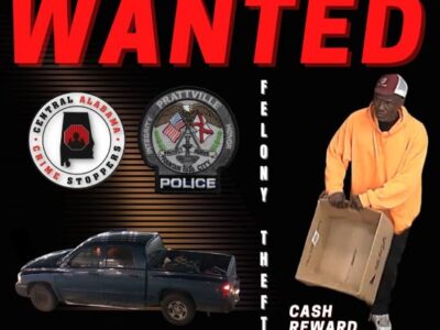 Theft of property 2nd degree investigation in Prattville, cash reward offered